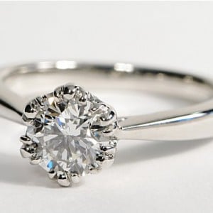 Chantille Solitaire Engagement Ring in Platinum