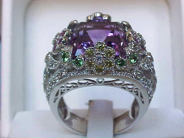 Amethyst, rubies, tsavorites, sapphires and diamonds