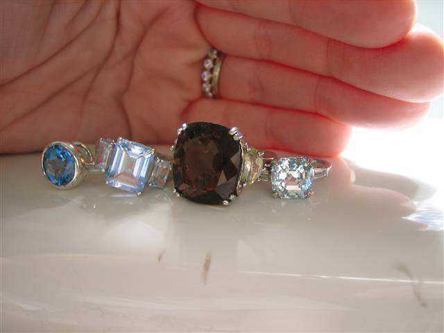 LaurenThePartier Topaz Rings and Aqumarine