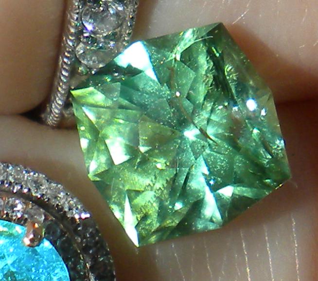 4.5 carat Afghan mint tourmaline indirect sun