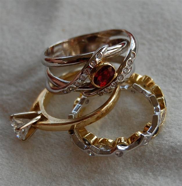 Red spinel ring and friends