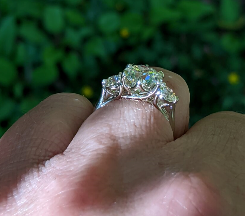 Jewel Of The Week Three Stone Engagement Ring Upgrade