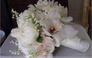 Peonies orchids Lily of Valley.JPG