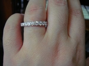 2.30ctw Annette's UProng eternity band hand.jpg