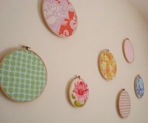 fabric embroidery circle wall art.JPG