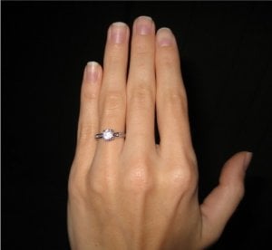 Half carat ring on on sale finger