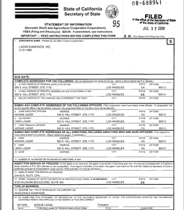 Lazar Diamonds corporate Certificate of Information July2008.png