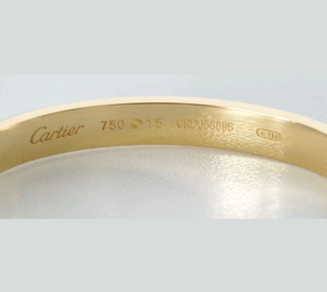 Cartier YG Pave Love Bracelet 