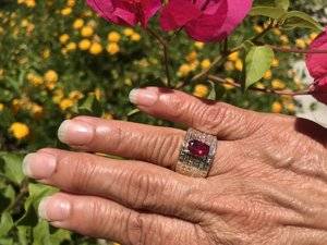 Ruby and Carré Diamond Ring 1.jpg