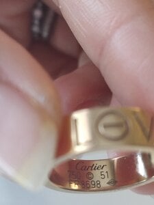 cartier love ring markings