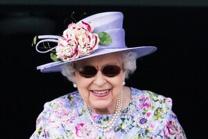 Queen Elizabeth attends Epsom Derby Day, June 2018.jpg