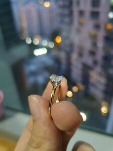 diamond set too high