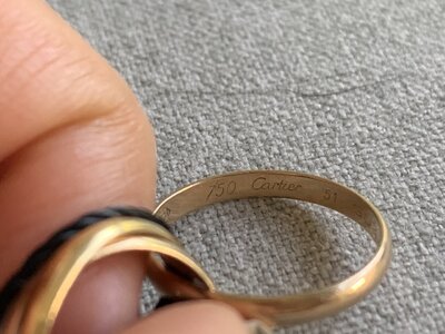 cartier trinity ring authentic