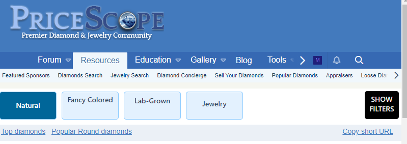 Pricescope deals diamond search