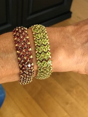 Peridot and Garnet Bracelets 2.jpg