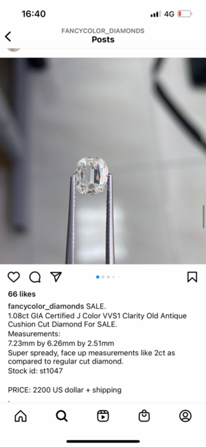 Sell old mine hot sale cut diamond