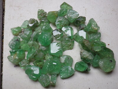 Tsavorite garnet lot.JPG