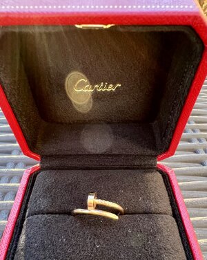 For sale Cartier Juste Un Clou small pink gold ring size 49