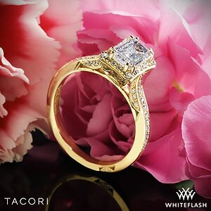 Media 'Tacori Dantela Crown for Emerald Diamond Engagement Ring' in category 'Whiteflash'