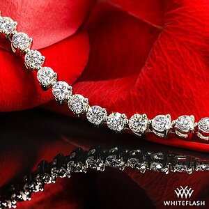 "Three-Prong" Diamond Tennis Bracelet