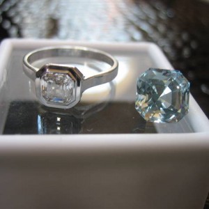 LaurenThePartier's Gary Braun cut 2.90 ct. Asscher Aqua