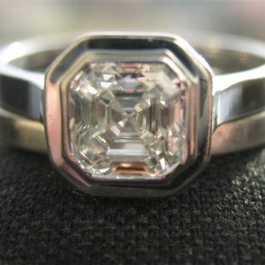 LaurenThePartier's .71 ct. Asscher in custom WF setting