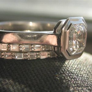 LaurenThePartier's .71 ct. Asscher in custom WF setting