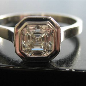 LaurenThePartier's .71 ct. Asscher in custom WF setting