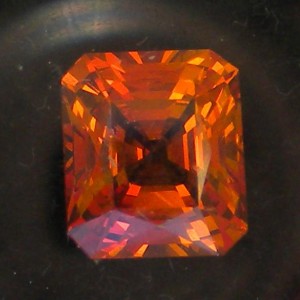 3.5 carat asscher cut spessartite