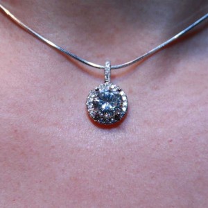 2.5 ct. custom pave pendant