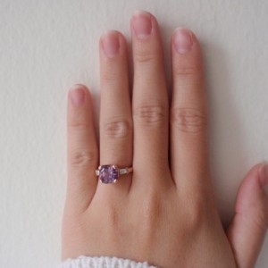 Amethyst baguette ring