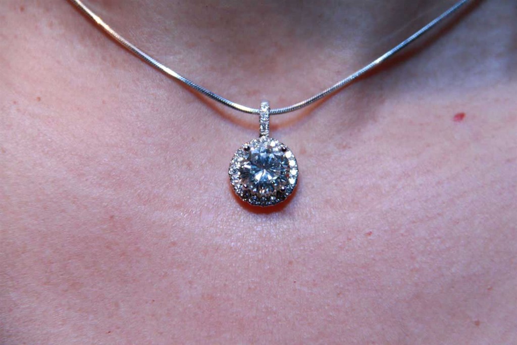 2.5 ct. custom pave pendant