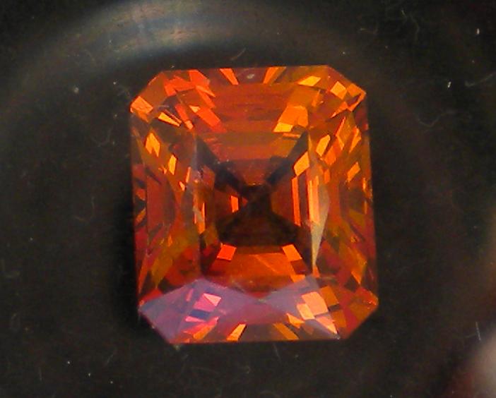 3.5 carat asscher cut spessartite