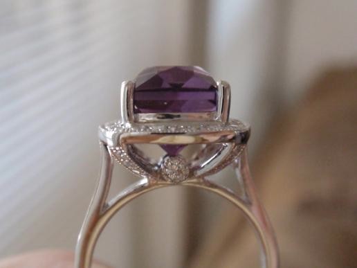 Amethyst Halo Ring 1