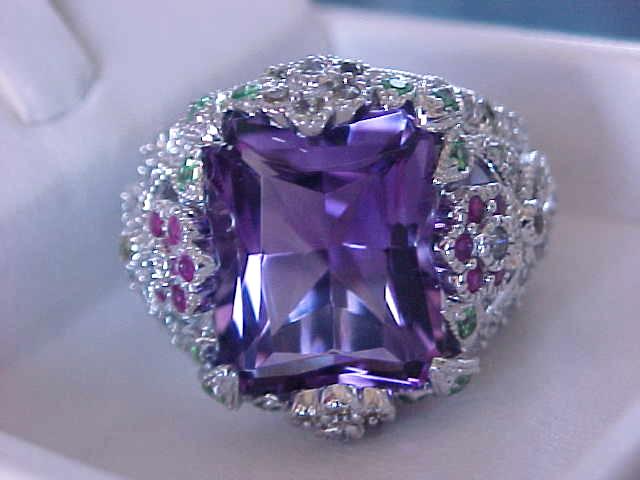 Amethyst, rubies, tsavorites, sapphires and diamonds