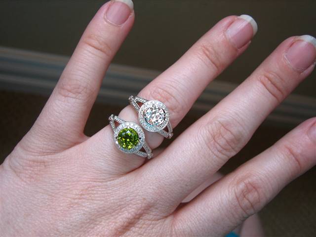 Barry Bridgestock Peridot and Tourmaline in LOGR settings