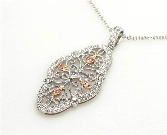 Diamond Filigree Pendant