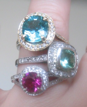 Finger full of tourmalines