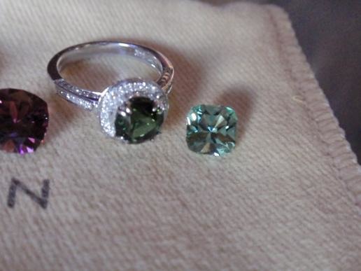 Green and Blue-green tourmalines