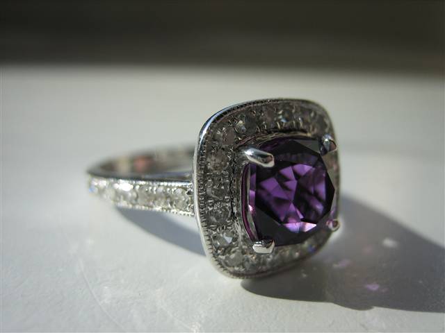 LaurenThePartier's 1.68 ct. Barry Bridgestock Amethyst in LOGR setting.