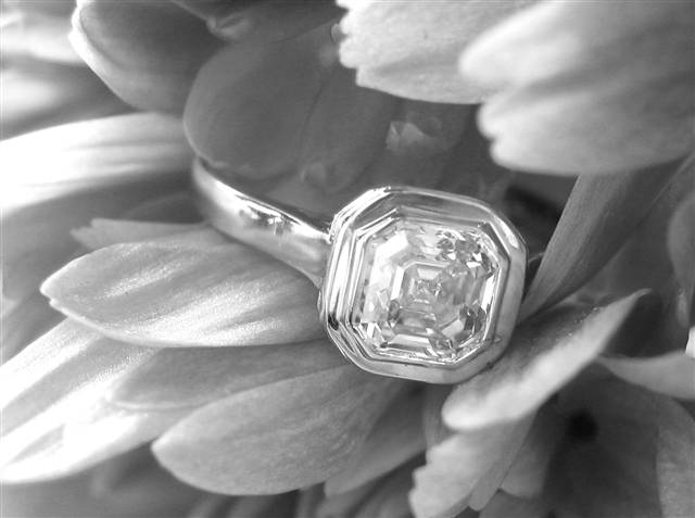 LaurenThePartier's .71 ct. Asscher and WF setting