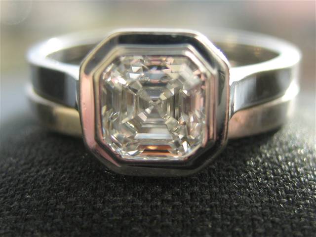 LaurenThePartier's .71 ct. Asscher in custom WF setting