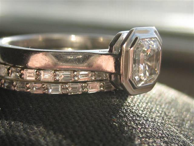 LaurenThePartier's .71 ct. Asscher in custom WF setting