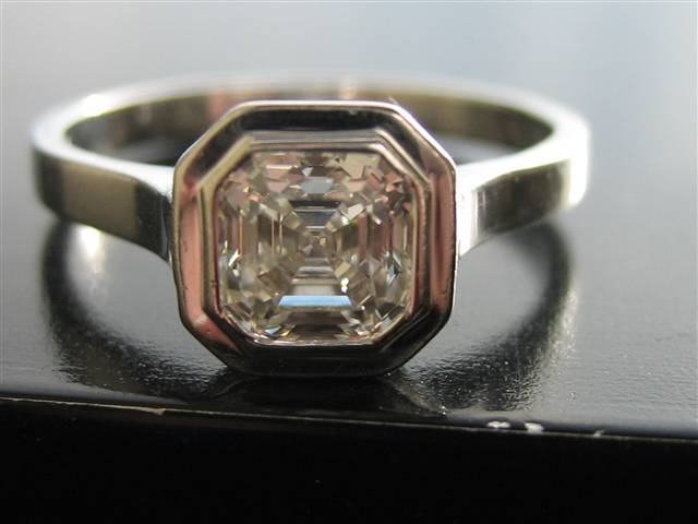 LaurenThePartier's .71 ct. Asscher in custom WF setting