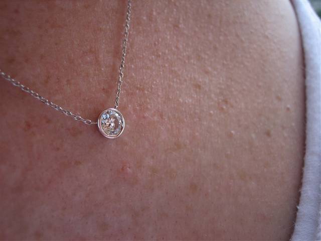 LaurenThePartier's Bezel Set .50 ct. Round Diamond Pendant