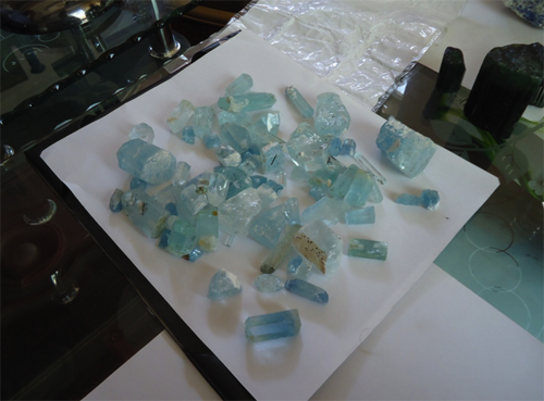 Aquamarine Crystals from Afghanistan