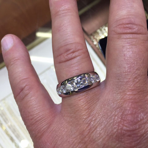 Rod's Men's Bling:  Wedding Rings (Rod's Top Hand View 2) - image by Rod