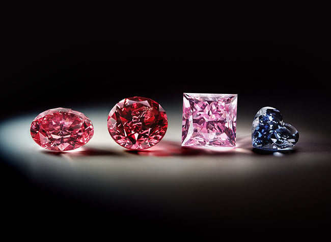 Fancy-color diamonds from the 2013 Argyle Pink Diamonds Tender Collection
