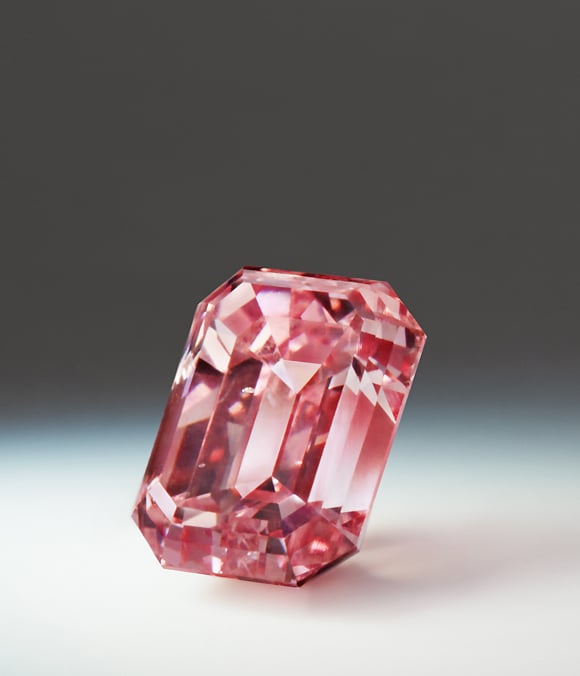 Argyle Toki, a 1.59-carat fancy-intense purplish-pink diamond • Image: Rio Tinto Diamonds