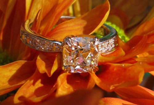 ecf8503's 10th Anniversary:  Old Mine Cut Diamond Ring (Chrysanthemum View) - image by ecf8503